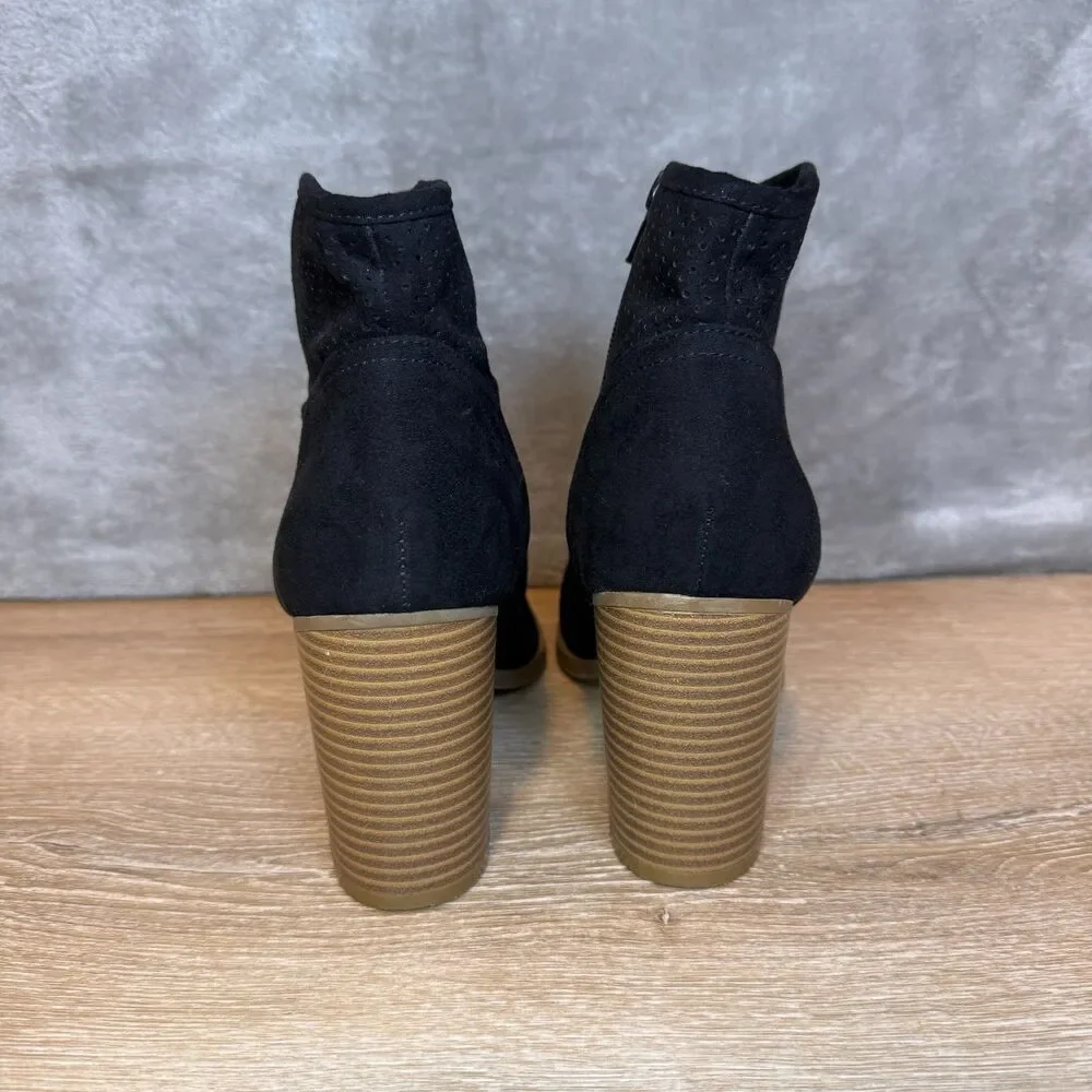 American Rag Women's Adrien Black Almond Toe Heel Booties Boots Chic Size 9